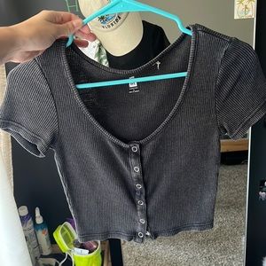 Pacsun grey crop top
